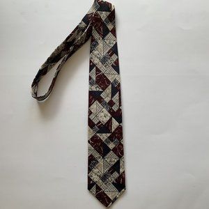 Firenze Vintage Neck Tie - 100% Silk - Made in Italy - 60" x 3.75" - Multicolor